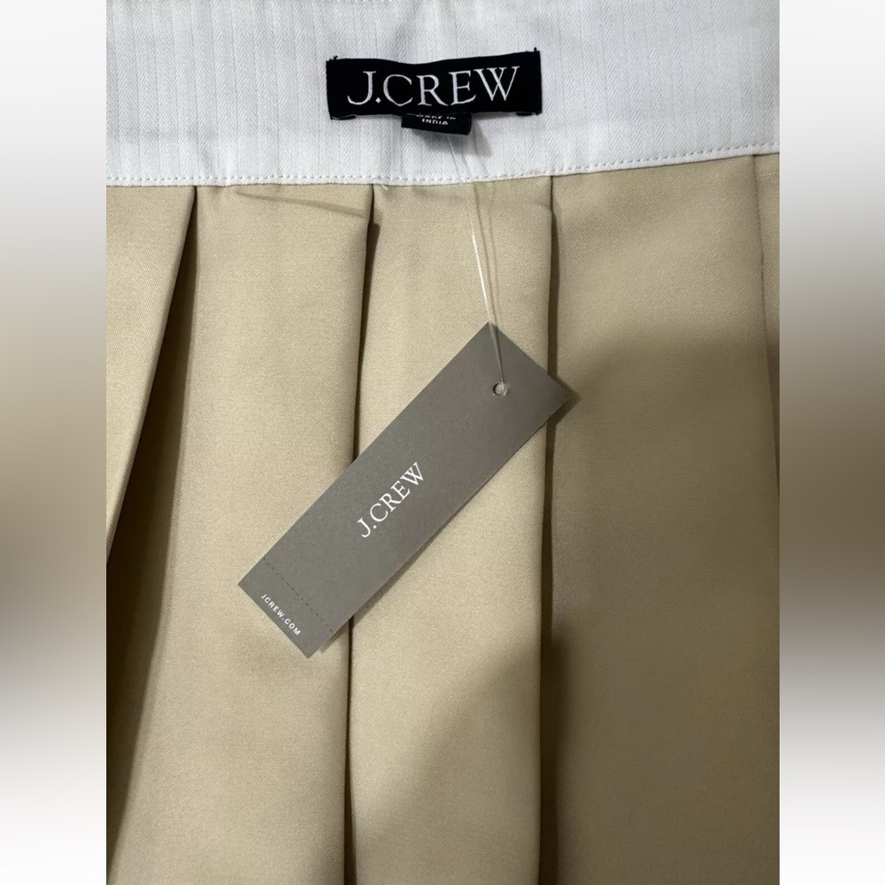 NWT J Crew Women's Sz 8 Yellow Gold Pleated Wrap Satin Skirt A Line - Picture 7 of 10
